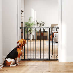 PawHut Wide Dog Safety Gate, with Door Pressure, for Doorways, Hallways, Staircases - Black - Aosom UK - thumbnail 9