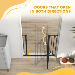 PawHut Wide Dog Safety Gate, with Door Pressure, for Doorways, Hallways, Staircases - Black - Aosom UK - thumbnail 8