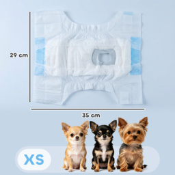 PawHut Disposable Dog Diapers Female Incontinence or Excitable Urination and Training 48 Count, XS, 15-33 cm - thumbnail 3