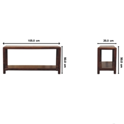 Wood Bench with Open-Slot Storage, Wooden Window Seat with Storage Shelf, Footstool for Living Room, Entryway, Brown - Aosom UK - thumbnail 3