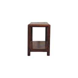 Wood Bench with Open-Slot Storage, Wooden Window Seat with Storage Shelf, Footstool for Living Room, Entryway, Brown - Aosom UK - thumbnail 7