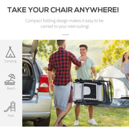 Outsunny Zero Gravity Chair, Folding Recliner, Patio Lounger w/ Cup Holder, Adjustable Backrest, Padded Pillow for Patio, Deck, Light Grey - Aosom UK - thumbnail 5