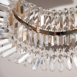 HOMCOM Modern Crystal Ceiling Lamp, Chandelier Ceiling Light for Living Room, Bedroom, Dining Room, Hall, Silver - Aosom UK - thumbnail 8