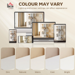 HOMCOM 5-Tier Bookshelf, S Shaped Geometric Bookcase with 15 Compartments, White Wood Effect - thumbnail 8