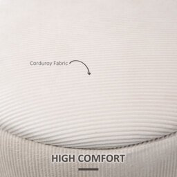 HOMCOM Set of 2 White Modern Storage Ottomans with Removable Lid, Fabric Foot Stools, Dressing Table Stools - Aosom UK - thumbnail 6