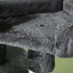 PawHut Cat Tree for Indoor Cats Kitten Kitty Scratching Scratcher Post Climbing Tower Activity Centre House Grey - Aosom UK - thumbnail 9