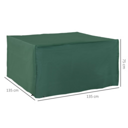 Outsunny Rattan Furniture Protector: Cube-Shaped UV & Rain Guard for Garden Wicker, 135x135x75cm, Outdoor Furniture Cover - Aosom UK - thumbnail 3