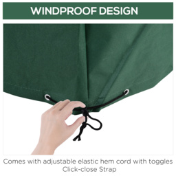 Outsunny Rattan Furniture Protector: Cube-Shaped UV & Rain Guard for Garden Wicker, 135x135x75cm, Outdoor Furniture Cover - Aosom UK - thumbnail 5