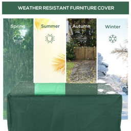 Outsunny Rattan Furniture Protector: Cube-Shaped UV & Rain Guard for Garden Wicker, 135x135x75cm, Outdoor Furniture Cover - Aosom UK - thumbnail 6