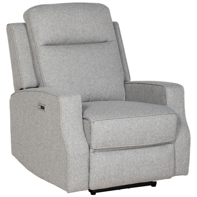 HOMCOM Electric Recliner Armchair, Recliner Chair with Adjustable Leg Rest, USB Port, Grey - Aosom UK - image 1