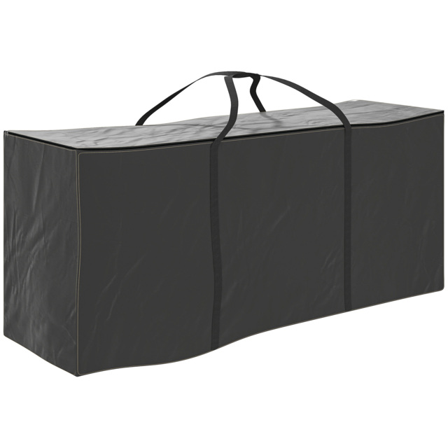 Outsunny 720 L Outdoor Garden Cushion Storage Bag, Heavy Duty 600D Oxford Fabric Waterproof Garden Furniture Cushion Storage Bag with 2-Way Zip for Tent, Christmas Tree, 175 x 55 x 75 cm, Black - image 1