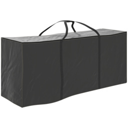 Outsunny 720 L Outdoor Garden Cushion Storage Bag, Heavy Duty 600D Oxford Fabric Waterproof Garden Furniture Cushion Storage Bag with 2-Way Zip for Tent, Christmas Tree, 175 x 55 x 75 cm, Black - thumbnail 1
