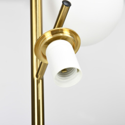 HOMCOM 3-Light Tree Floor Lamps for Living Room, Modern Standing Lamp for Bedroom with Globe Lampshade, 3000K/4000K/6000K Colour Temperatures, Steel Base, Gold Tone - thumbnail 9