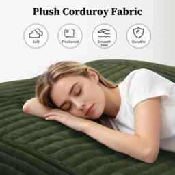 Convertible Bean Bag Chair with Memory Foam, Versatile Lounger for Reading and Gaming, 180L x 125W cm, Green - Aosom UK - thumbnail 8