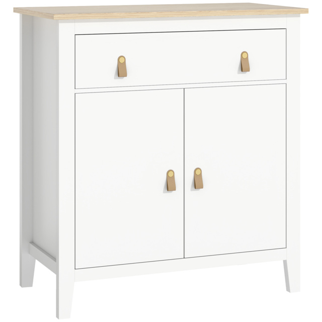 HOMCOM Farmhouse Style Sideboard - White - image 1