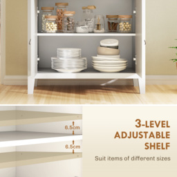 HOMCOM Farmhouse Style Sideboard - White - thumbnail 5