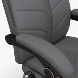 Vinsetto Vibration Massage Office Chair with Heat, PU Leather Computer Chair with Footrest, Armrest, Reclining Back, Grey - thumbnail 9