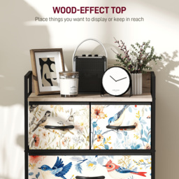 HOMCOM 4-Drawer Chest of Drawers - White - thumbnail 5
