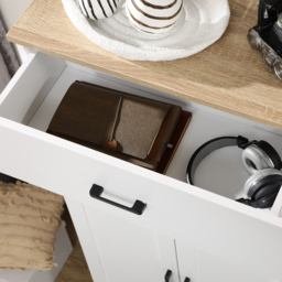 HOMCOM Freestanding Kitchen Cupboard, Nordic Storage Cabinet with Drawer, Doors and Open Countertop for Living & Dining Room, 130cm, White - thumbnail 8