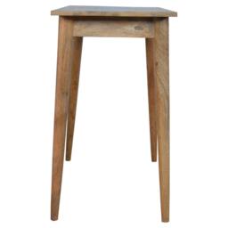 Solid Mango Wood Nordic Writing Desk with 2 Smooth‑Gliding Drawers, Oak‑effect Finish, Table for Living Room, 45L x 120W x 78H cm, Brown - Aosom UK - thumbnail 7