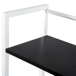 HOMCOM Workstation Wonder: 4-Tier Bookshelf, Sturdy Metal Frame, Wooden Desktop, Home Office Companion, Black & White - Aosom UK - thumbnail 7