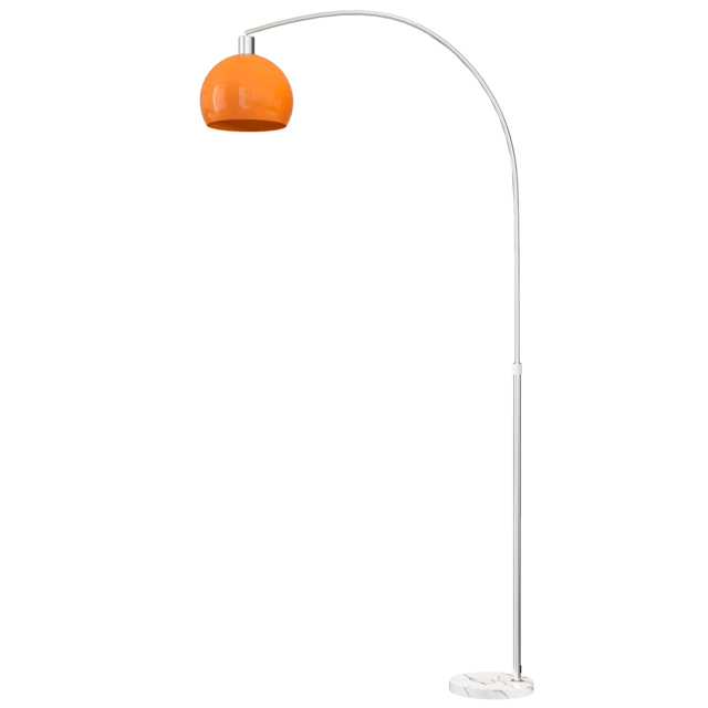 HOMCOM Floor Lamp for Living Room, Modern Standing Lamp with Shade & Foot Switch for Bedroom, Office, Orange - image 1