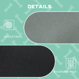 PawHut Elevated Dog Bed, Waterproof Pet Cot with Breathable Mesh & UV Protection Canopy, Grey, for Small & Medium Dogs, 92x76x90cm - Aosom UK - thumbnail 5