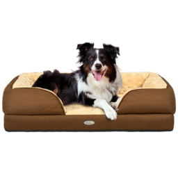 PawHut Calming Dog Bed Pet Mattress w/ Removable Cover, Anti-Slip Bottom, for Medium Dogs, 90L x 69W x 21Hcm - Brown - Aosom UK - thumbnail 1