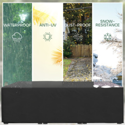 Outsunny 155 x 222cm Waterproof Furniture Cover - Black - thumbnail 4