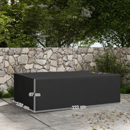 Outsunny 155 x 222cm Waterproof Furniture Cover - Black - thumbnail 3