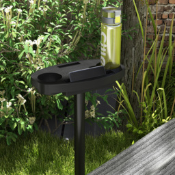 Outsunny 9.4ft Hammock Stand with Side Tray Stand, Steel Frame Hammock Net Stand, for String-style, Brazilian-style, Flat-style, Rope-style - thumbnail 9