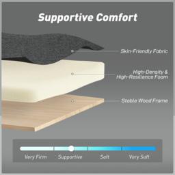 HOMCOM Three-Way Two-Seater Sofa Bed - Charcoal Grey - thumbnail 6