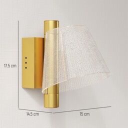 HOMCOM Led Wall Lamp 2 Pack, 5W Modern Indoor Starry Wall Light, Colour Temperature Adjustable 3000K/4000K/6500K, for Bedroom, Living Room, Hallway, Stairs, Gold Tone - thumbnail 3