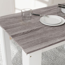 HOMCOM Dining Table for 4-6 People, Kitchen Table with Wood Effect for Dining Room, Grey - thumbnail 9