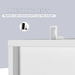 kleankin Tall Bathroom Cabinet with Mirror: Slim Freestanding Unit, Adjustable Shelves - Aosom UK - thumbnail 6