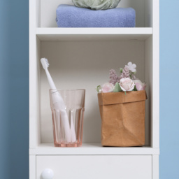 kleankin Tall Bathroom Cabinet with Mirror: Slim Freestanding Unit, Adjustable Shelves - Aosom UK - thumbnail 7