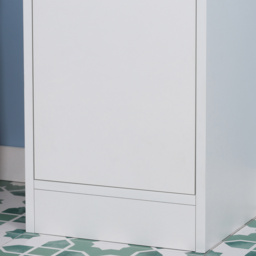 kleankin Tall Bathroom Cabinet with Mirror: Slim Freestanding Unit, Adjustable Shelves - Aosom UK - thumbnail 9