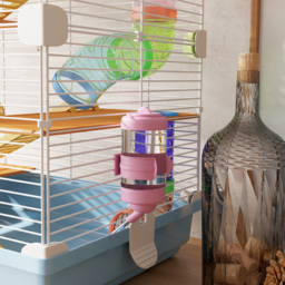 PawHut Small Hamster Cage with 5-Tier Habitat and Tunnel, Fun & Spacious Cage for Hamsters, Light Blue - Aosom UK - thumbnail 9