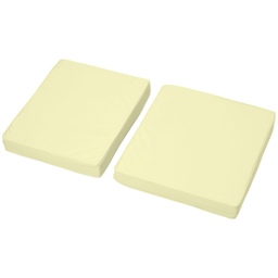 Outsunny Set of 2 Garden Seat and Back Cushion Set, Replacement Cushions for Outdoor Furniture with Seat Cushion and Back Cushion, Cream White - thumbnail 8