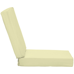Outsunny Set of 2 Garden Seat and Back Cushion Set, Replacement Cushions for Outdoor Furniture with Seat Cushion and Back Cushion, Cream White - thumbnail 7