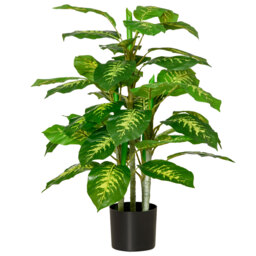 HOMCOM Artificial Evergreen Tree Fake Decorative Plant in Nursery Pot for Indoor Outdoor Décor, 95cm - Aosom UK - thumbnail 1