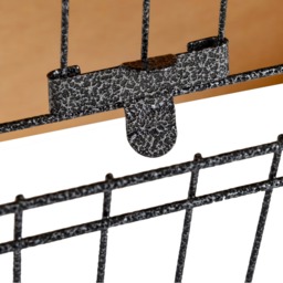 PawHut Wood-metal Guinea Pigs Hutches Elevated Pet House Bunny Cage with Slide-Out Tray Asphalt Openable Roof Lockable Door Outdoor - Aosom UK - thumbnail 7