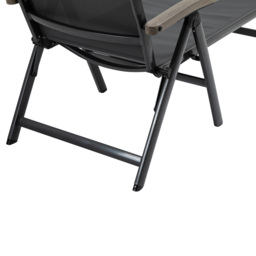 Outsunny Outdoor Folding Sun Lounger, 5-Position Adjustable Chaise Lounge Chair with Aluminium Frame for Patio, Pool and Garden, Grey - thumbnail 9