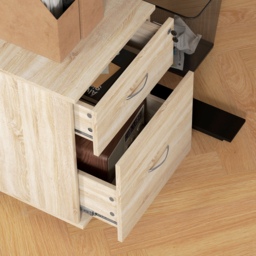 HOMCOM Two Drawer Lockable Filing Cabinet - Wood-Effect - thumbnail 8