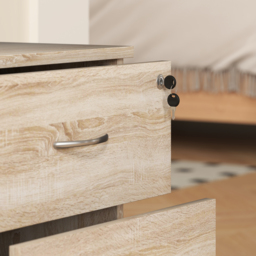 HOMCOM Two Drawer Lockable Filing Cabinet - Wood-Effect - thumbnail 9