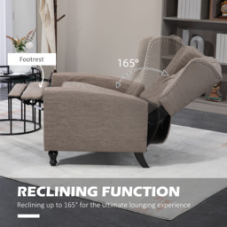 HOMCOM Chesterfield-Style Reclining Armchair - Brown - thumbnail 4