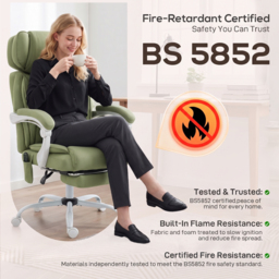 HOMCOM High Back Vibration Massage Office Chair Heated Reclining Computer Chair w/ Adjustable Height, Swivel Wheels, Lime Green - thumbnail 9