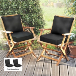 Outsunny 4 Pcs Outdoor Seat and Back Cushion Set Patio Deep Seating Chair Replacement Cushion - Aosom UK - thumbnail 2