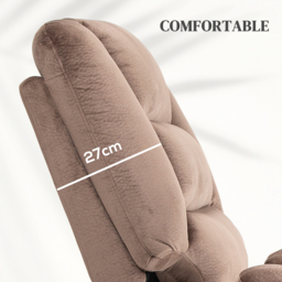 HOMCOM Electric Riser and Recliner Chair with Vibration Massage, Heat, Side Pocket, Brown - Aosom UK - thumbnail 8