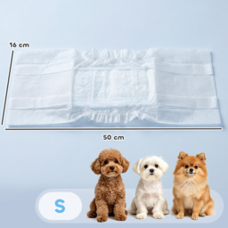 PawHut Dog Diapers Super Absorbent Leak-Proof Dog Nappies for Male Dogs Size S 30-48 cm Waist - thumbnail 3